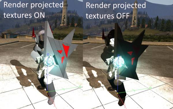 Projected textures comparison